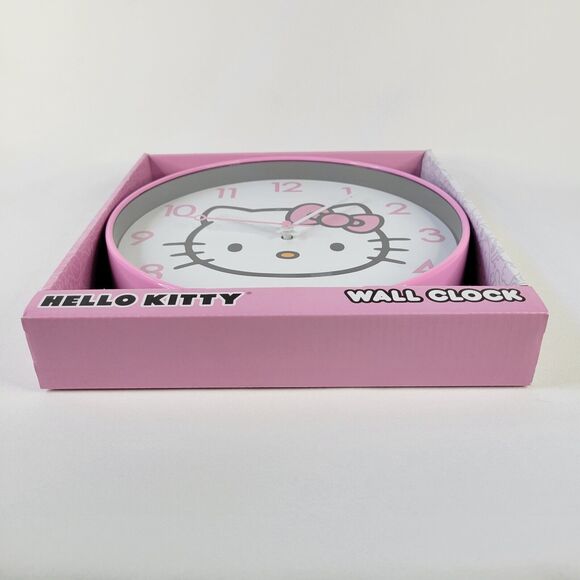 2024 Sanrio Hello Kitty Face Pink Wall Clock Analog Display 9.5" Diameter HK1330 - Picture 8 of 10